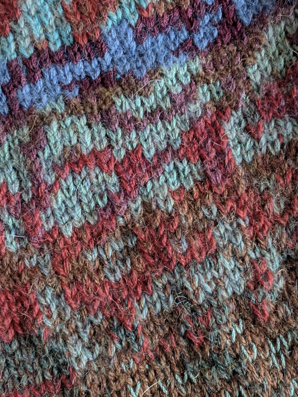Peruvian Connection Kaffe Fassett Alpaca Handknit Open Cardigan Brown, XL boho - Picture 14 of 16